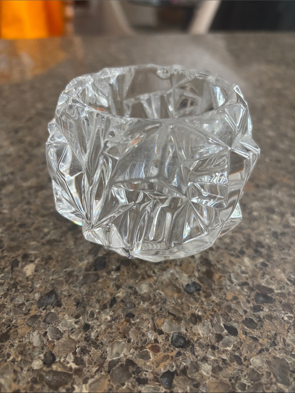 Tiffany Clear Crystal Glass Votive Holder - Brand